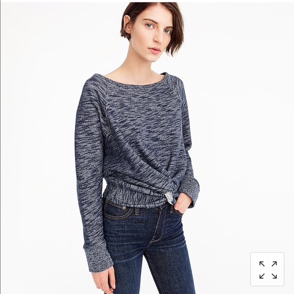 J.crew twist front sweatshirt, NWT, sz s-m - Picture 2 of 8